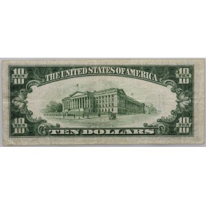 Stany Zjednoczone Ameryki, 10 dolarów 1934, Silver Certificate