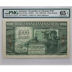 Banknoty niemieckich władz okupacyjnych, Darlehnskasse Ost, 1000 marek 4.04.1918, Kowno, seria A