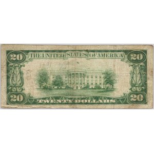 USA, National Currency, Massachusetts, the Towsend National Bank, 20 Dollars 1929