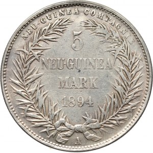 Germany, New Guinea, 5 Mark 1894 A, Berlin