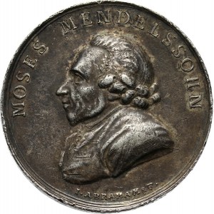 Judaika, Niemcy, Anhalt-Dessau, Mojżesz Mendelssohn, medal bez daty (1774 rok)