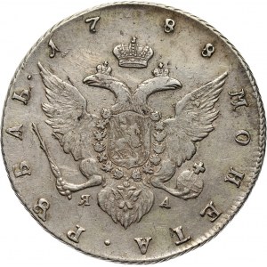 Russia, Catherine II, Rouble 1788 СПБ ЯА, St. Petersburg