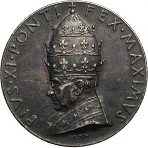 Watykan, Pius XI, medal w srebrze, 1929, Monachium