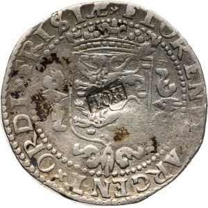 Netherlands, Friesland, 28 Stuivers 1665 with countermark 'HOL'