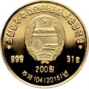 Korea Północna, 200 won 2015, Jastrząb