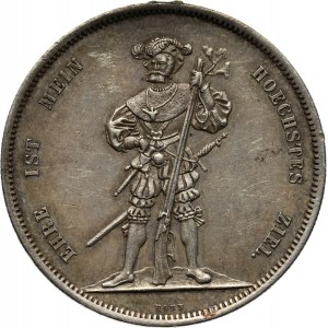 Szwajcaria, 5 franków (talar strzelecki) 1857, Berno