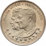Czechosłowacja, medal w srebrze, A. Dubček i L. Svoboda