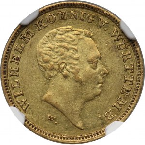 Niemcy, Wirtembergia, Wilhelm I, 5 guldenów 1824 W, Stuttgart