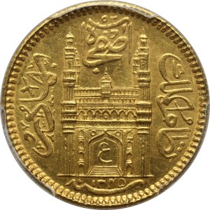 Indie, Hyderabad, 1/2 ashrafi AH1345/16 (1926)
