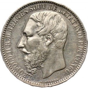 Belgian Congo, Leopold II, 5 Francs 1894