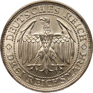 Germany, Weimar Republic, 3 Mark 1929 E, Muldenhütten, 1000th Anniversary of Meissen
