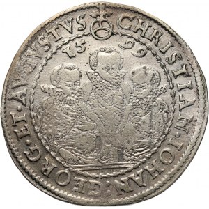 Niemcy, Saksonia, Krystian II, Jan Jerzy I i August, 1/2 talara 1599 HB, Drezno