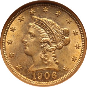 Stany Zjednoczone Ameryki, 2 1/2 dolara 1906, Filadelfia