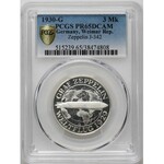 Germany, Weimar Republic, 3 Mark 1930 G, Karlsruhe, Zeppelin, Proof