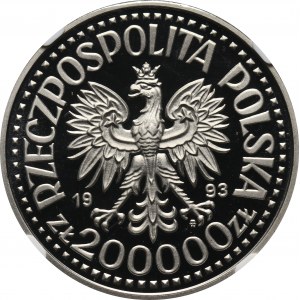 III RP, 200000 złotych 1993, Kazimierz IV Jagiellończyk (popiersie), PRÓBA, nikiel