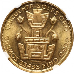 Peru, 50 Soles 1967, Indian