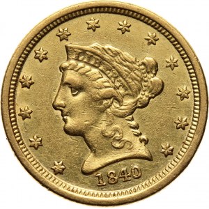 USA, 2 1/2 Dollars 1840 O, New Orlean