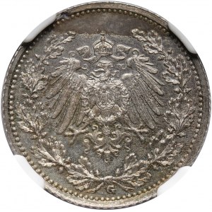 Germany, German Empire, 1/2 Mark 1917 G, Karlsruhe, Proof