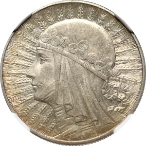 II RP, 5 złotych 1932 bez znaku mennicy, Londyn, głowa kobiety