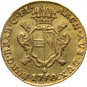 Austria, Niderlandy, Maria Teresa, souverain d'or 1750, Antwerpia