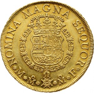 Meksyk, Ferdynand VI, 8 escudos 1754 Mo-MF, Meksyk