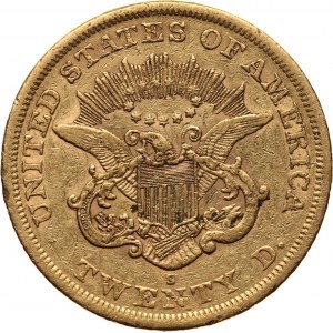 USA, 20 Dollars 1863 S, San Francisco