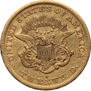 Stany Zjednoczone Ameryki, 20 dolarów 1863 S, San Francisco