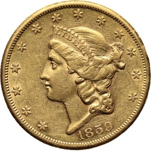 USA, 20 Dollars 1859 S, San Francisco