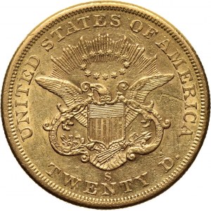 Stany Zjednoczone Ameryki, 20 dolarów 1859 S, San Francisco
