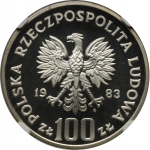 PRL, 100 złotych 1983, Niedźwiedzie, PRÓBA