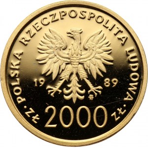 PRL, 2000 złotych 1989, Jan Paweł II