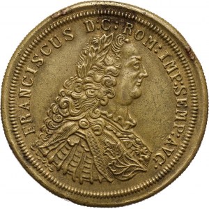 Austria, Franz I Stephan 1745-1765, bronze medal with coat of arms of Peru on revese