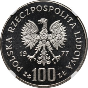 PRL, 100 złotych 1977, Zamek na Wawelu, PRÓBA, nikiel