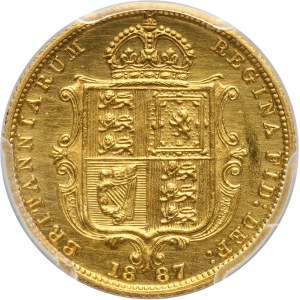Great Britain, Victoria, 1/2 Sovereign 1887, Proof