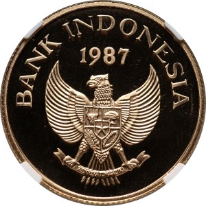 Indonesia, 200000 Rupiah 1987, Javan rhinoceros