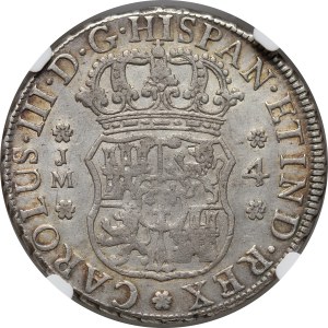 Peru, Charles III, 4 Reales 1771 LM JM, Lima