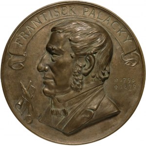 Czechosłowacja, plakieta w brązie z 1895 roku, František Palacký 1798-1876