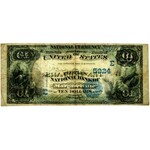USA, National Currency, New York, the Peoples National Bank of Margaretville, 10 Dollars 1882, Value Back