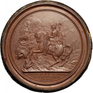 France, Napoleon I, uniface medal, Crossing of St. Bernard Passage