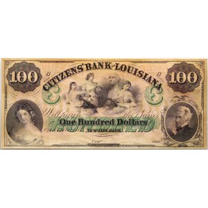 USA, Citizens' Bank of Louisiana, 100 Dollars 18(60-70)