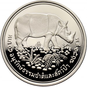 Thailand, Rama IX, 50 Baht 1974, Rhinoceros, Proof