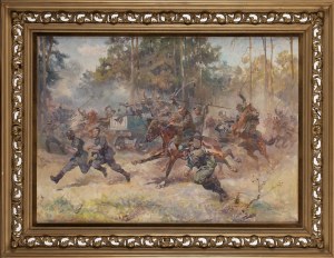 Antoni Trzeszczkowski (1902 Warszawa - 1974 Warszawa), Scena wojenna