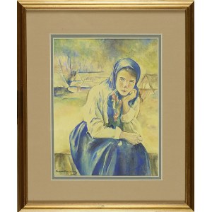 Aleksander AUGUSTYNOWICZ (1865-1944), Ragazza del villaggio