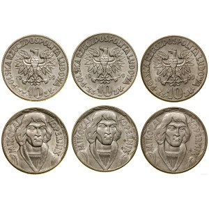 Poland, set of 3 x 10 gold, 1959, Warsaw