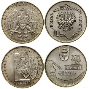 Poľsko, sada: 2 x 10 zlatých, 1970 a 1972, Varšava