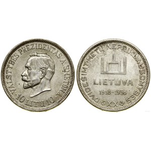 Litwa, 10 litów, 1938, Kowno