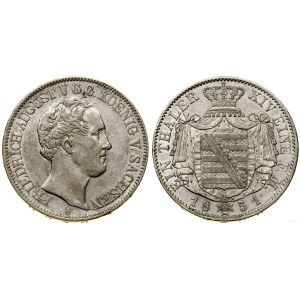 Germania, tallero, 1851 F, Dresda