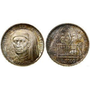 San Marino, 1,000 lira, 1977, Rome