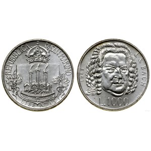San Marino, 1,000 lira, 1985, Rome