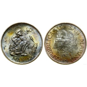 San Marino, 500 lirów, 1975, Rzym